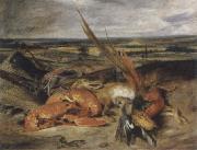 Eugene Delacroix Style life with lobster painting